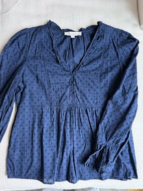 LOFT Navy Blouse